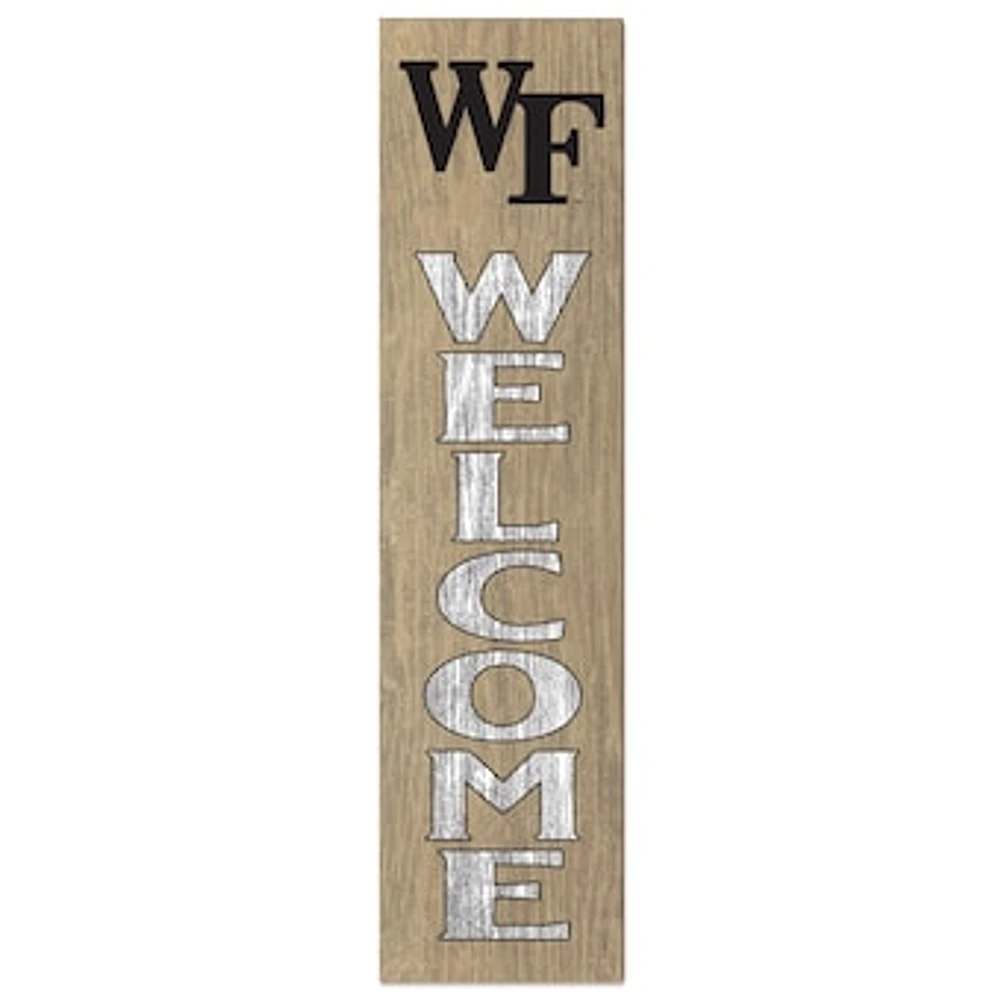 Gold Wake Forest Demon Deacons 12'' x 48'' Welcome Outdoor Leaner