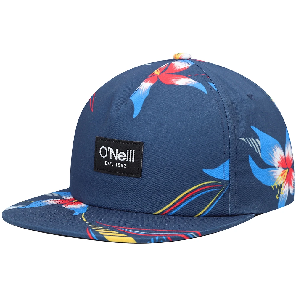 Men's O'Neill Navy Flora Logo Snapback Hat