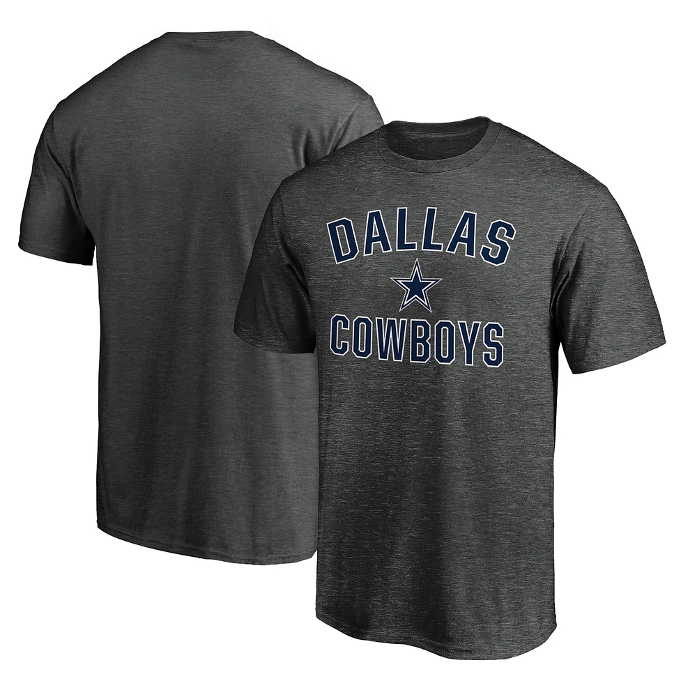 Men's Fanatics Heather Charcoal Dallas Cowboys Victory Arch T-Shirt