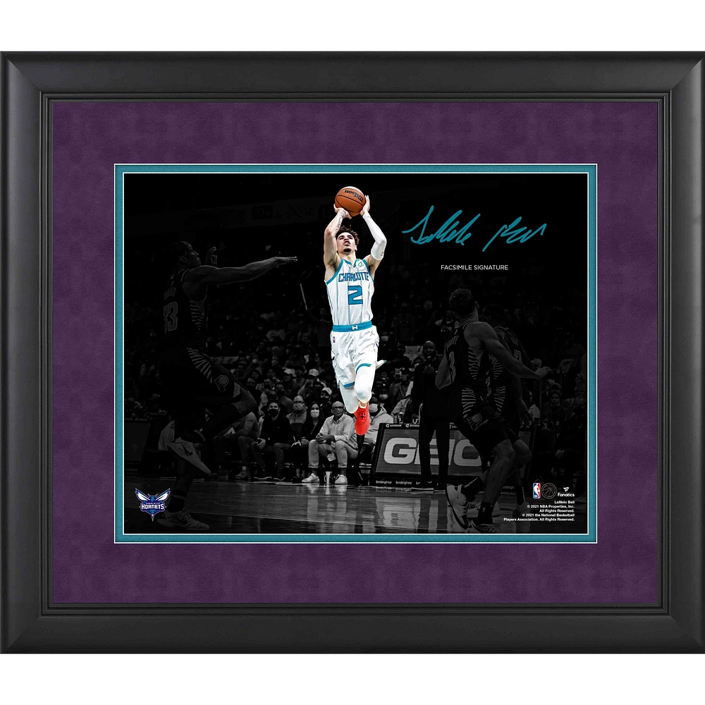 LaMelo Ball Charlotte Hornets Facsimile Signature Framed 11" x 14" Spotlight Photograph