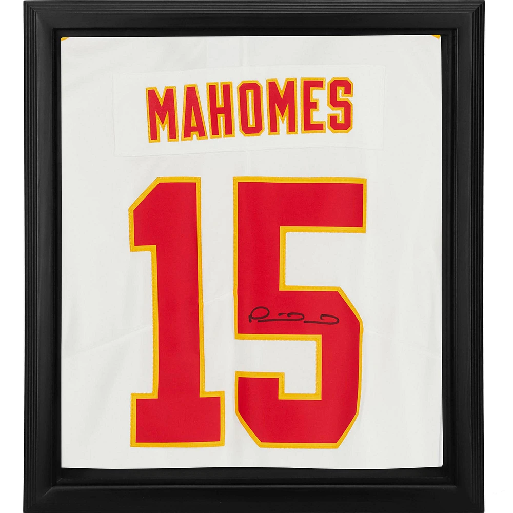 Patrick Mahomes Kansas City Chiefs Autographed Framed White Nike Limited Jersey Shadowbox