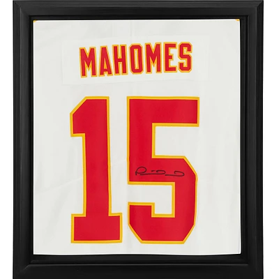 Patrick Mahomes Kansas City Chiefs Autographed Framed White Nike Limited Jersey Shadowbox