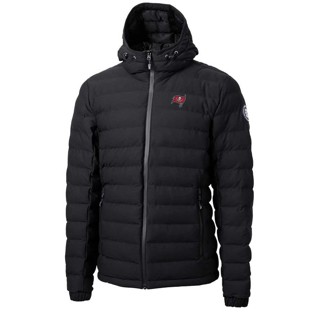 Men's Cutter & Buck Black Tampa Bay Buccaneers Mission Ridge Repreve Full-Zip Puffer Jacket