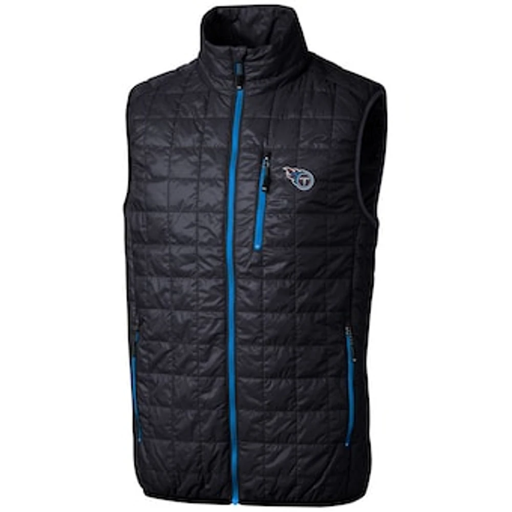 Men's Cutter & Buck Navy Tennessee Titans Rainier Full-Zip Puffer Vest