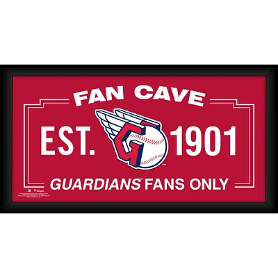 Cleveland Guardians Framed 10'' x 20'' Fan Cave Collage