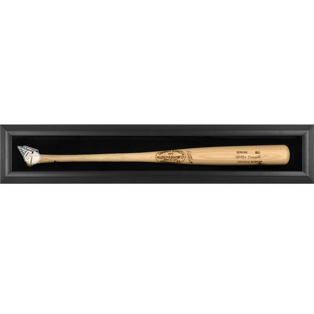 Cleveland Guardians Logo Framed Wall-Mounted Single Bat Display Case