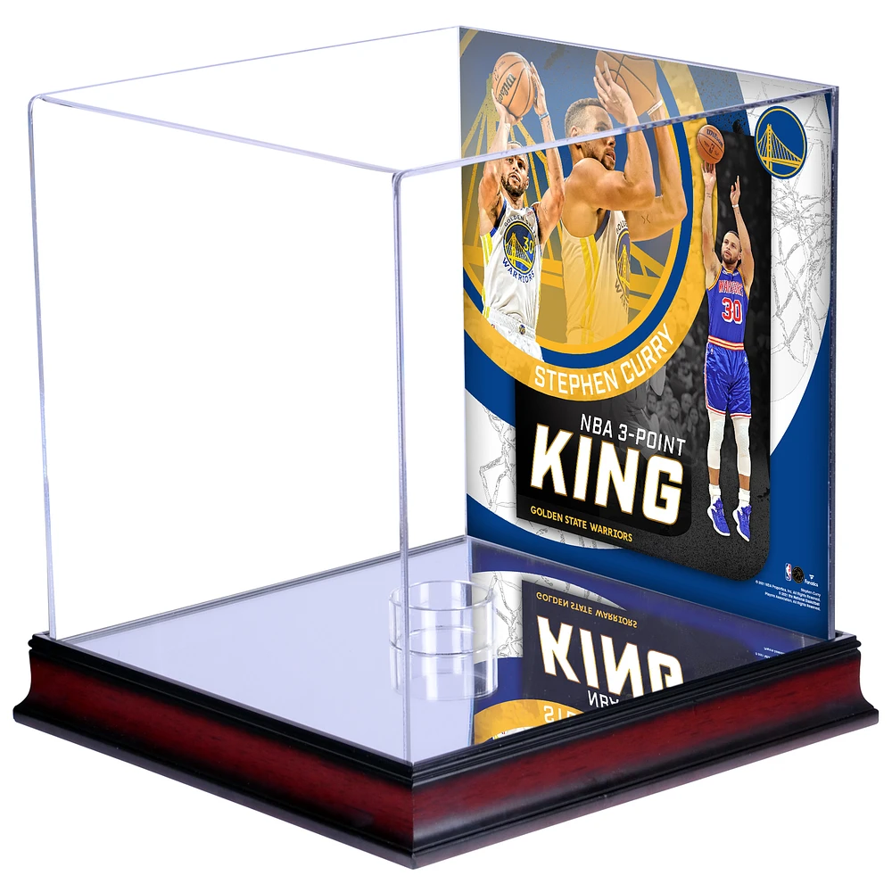 Stephen Curry Golden State Warriors Mahogany NBA All-Time 3-Point Leader Sublimated Basketball Display Case