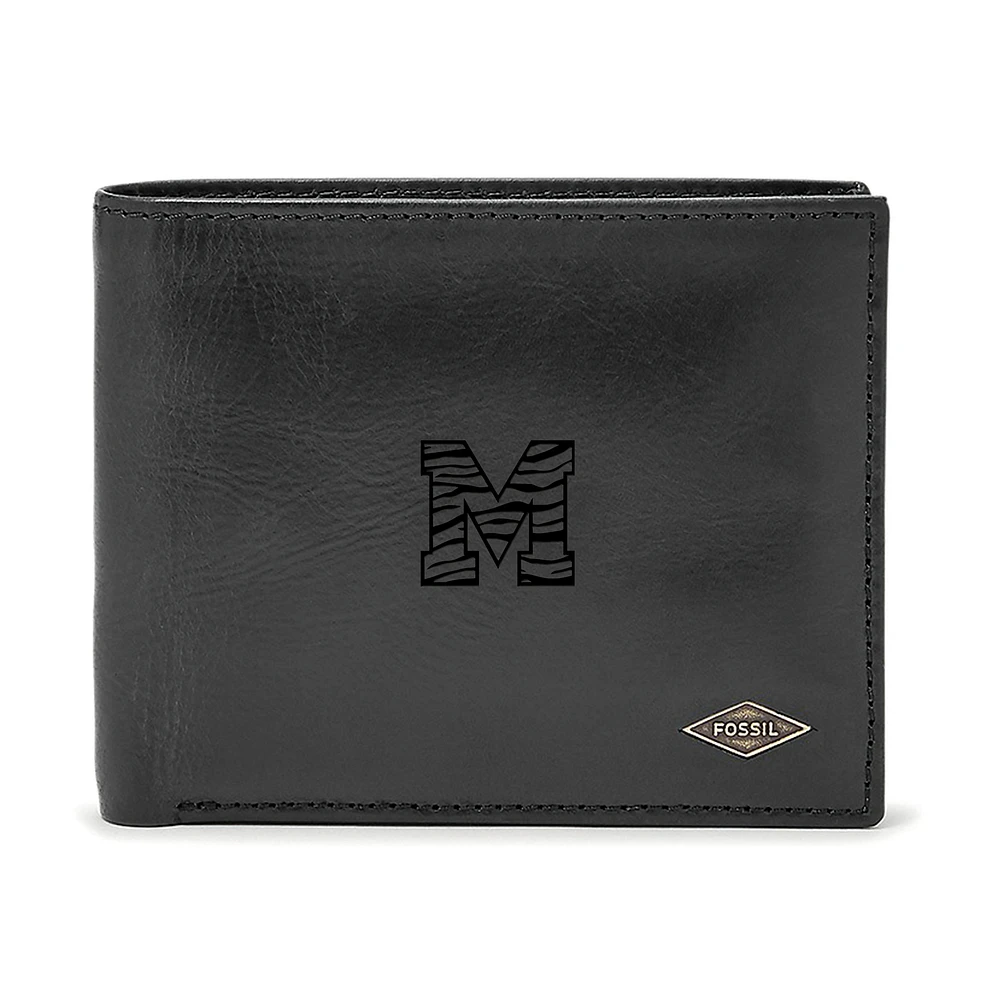 Men's Fossil Memphis Tigers Leather Ryan RFID Passcase Wallet