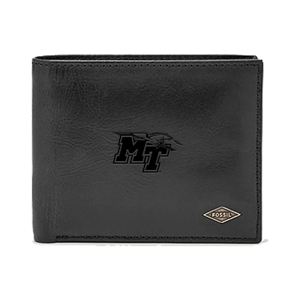 Men's Fossil MTSU Blue Raiders Leather Ryan RFID Passcase Wallet