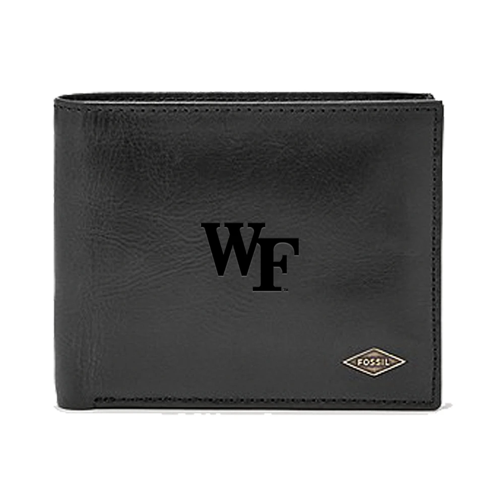 Men's Fossil Wake Forest Demon Deacons Leather Ryan RFID Passcase Wallet