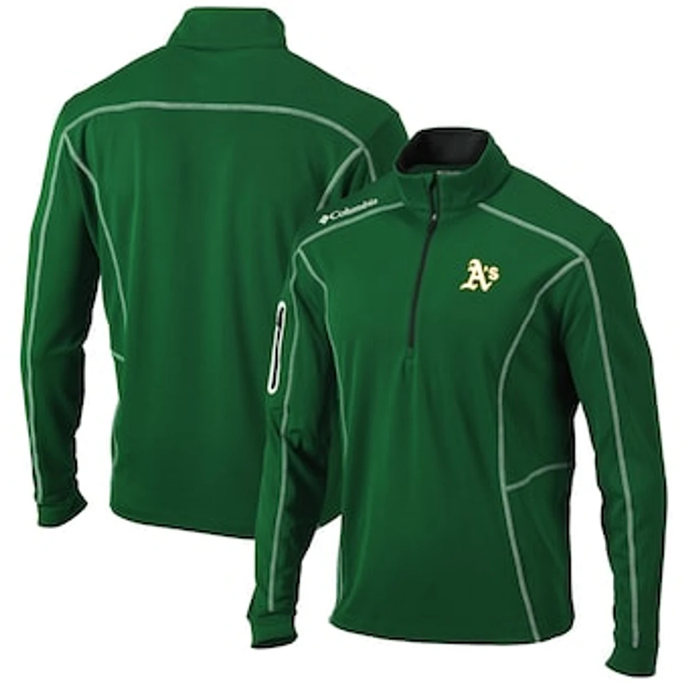 Men's Columbia Green Athletics Shotgun Omni-Wick Quarter-Zip Pullover Jacket