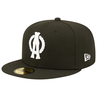 Men's New Era Black Akron RubberDucks Tyrites Theme Night 59FIFTY Fitted Hat
