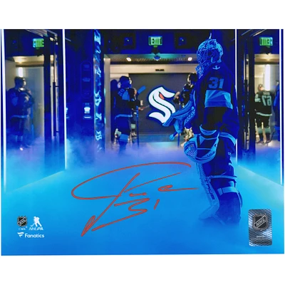 Philipp Grubauer Seattle Kraken Autographed 8'' x 10'' Pregame Tunnel Photograph