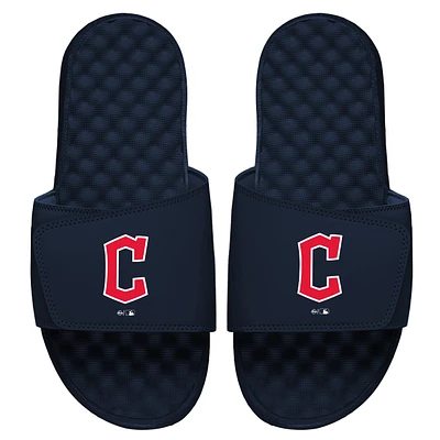 Men's ISlide Navy Cleveland Guardians Team Logo Slide Sandals
