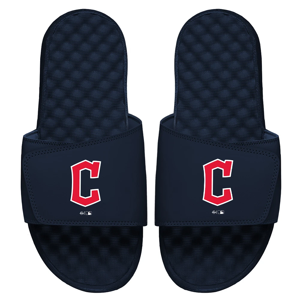 Youth ISlide Navy Cleveland Guardians Team Logo Slide Sandals
