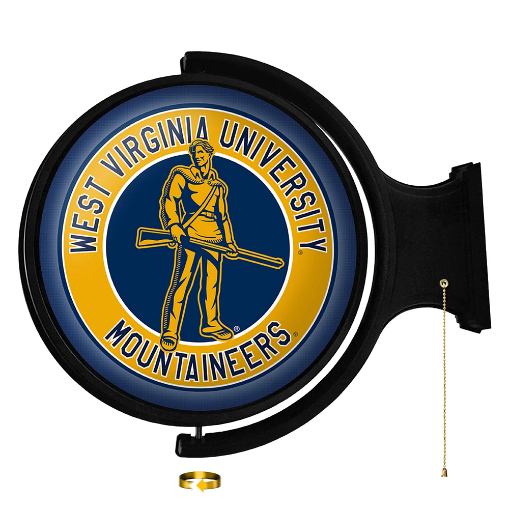 West Virginia Mountaineers Mascot Logo 21'' x 23'' Rotating Lighted Wall Sign