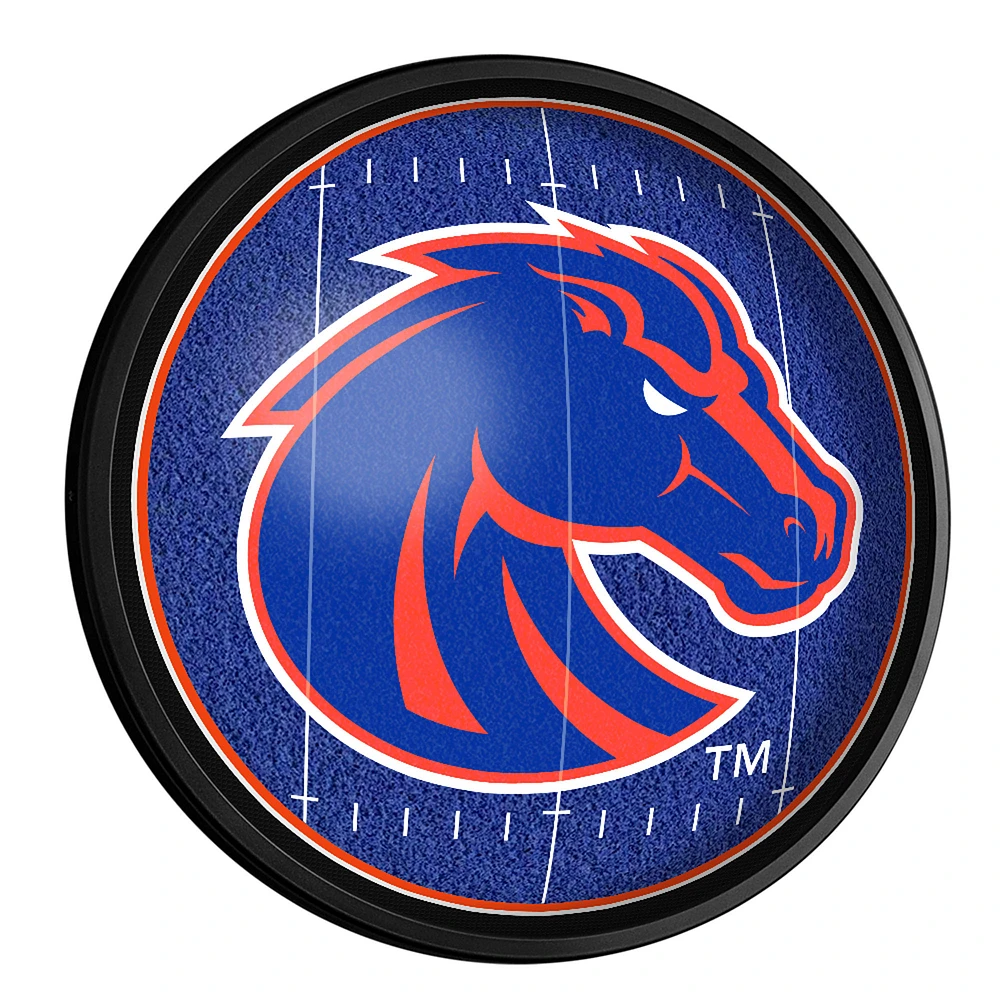 Boise State Broncos Football 18'' Round Slimline Illuminated Wall Sign