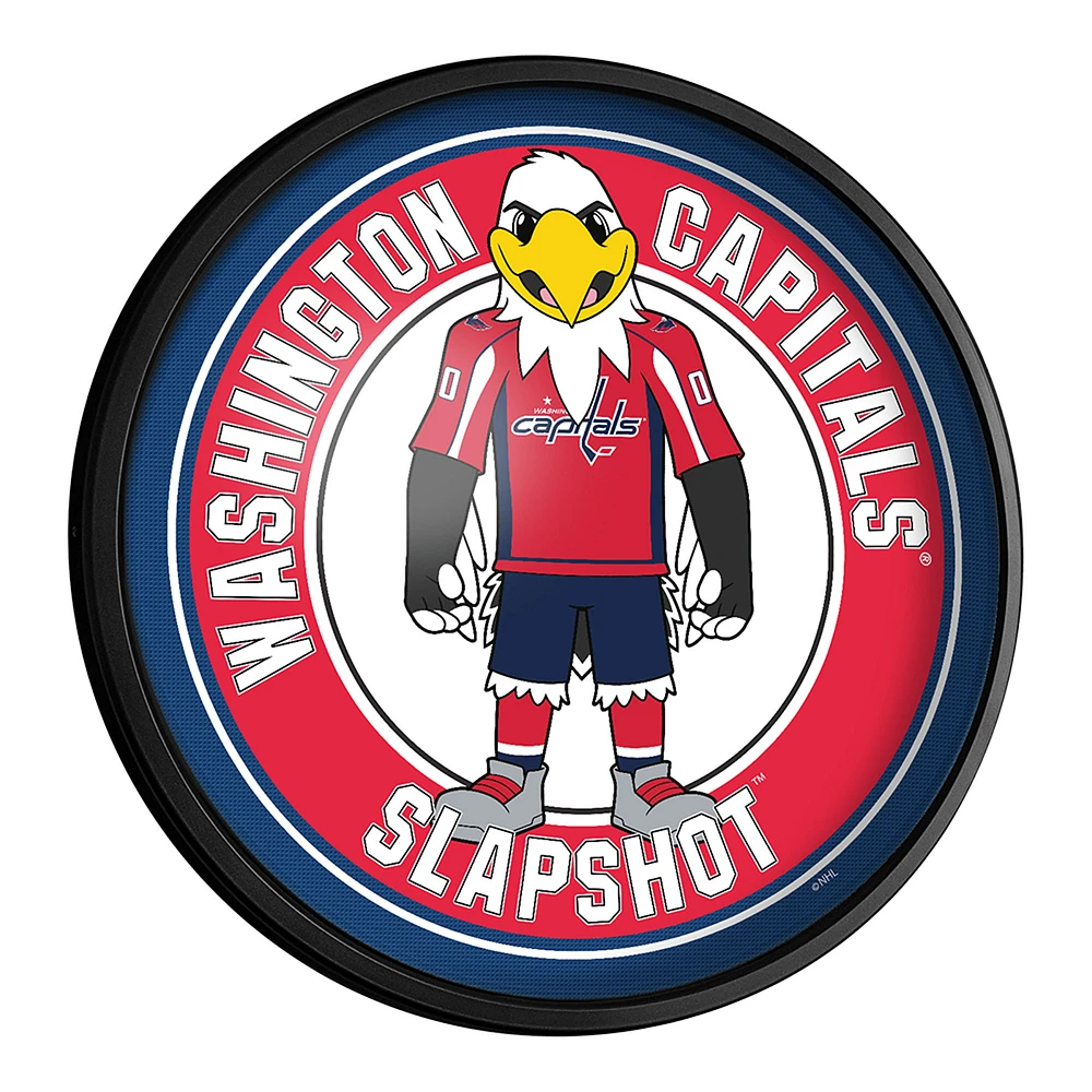 Washington Capitals Mascot 18'' Round Slimline Illuminated Wall Sign