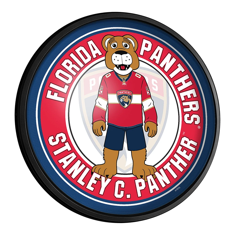 Florida Panthers Mascot 18'' Round Slimline Illuminated Wall Sign