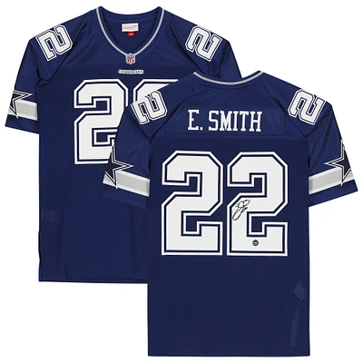 Emmitt Smith Dallas Cowboys Autographed Navy Mitchell & Ness Authentic Jersey