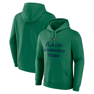 Men's Green Notre Dame Fighting Irish Play Like A Champion Today Shamrock Pullover Hoodie