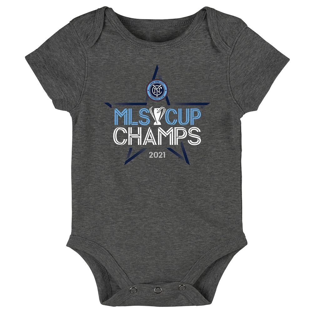 Infant Charcoal New York City FC 2021 MLS Cup Champions Locker Room Bodysuit