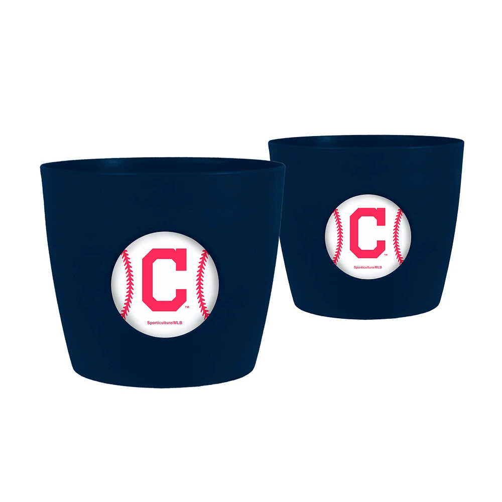 Cleveland Indians 2-Pack Team Pride Button Pot Set