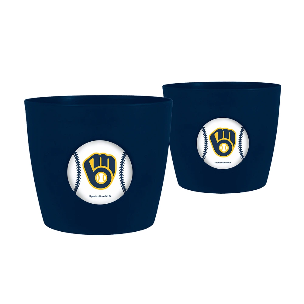 Milwaukee Brewers 2-Pack Team Pride Button Pot Set
