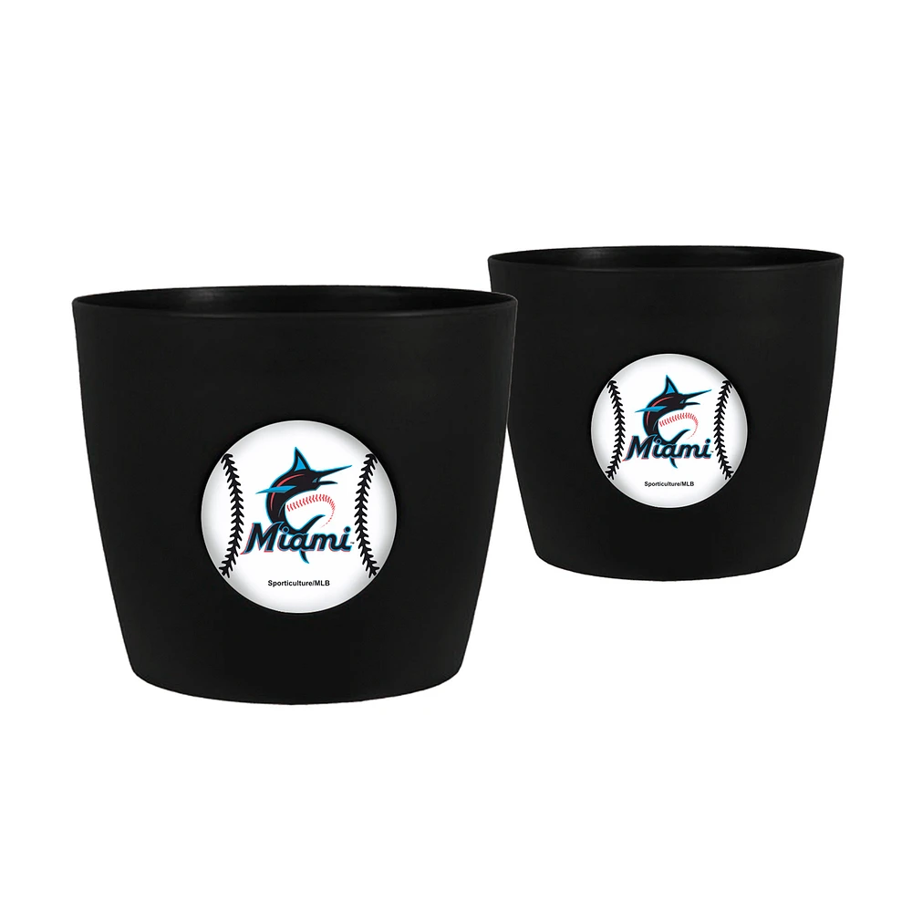 Miami Marlins 2-Pack Team Pride Button Pot Set