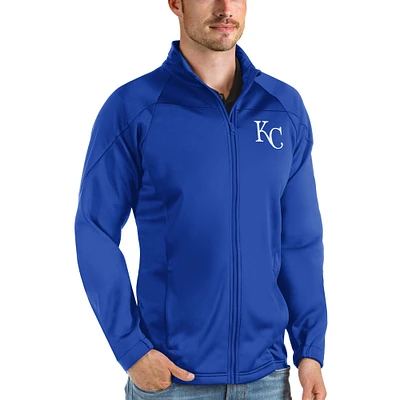 Men's Antigua Royal Kansas City Royals Links Full-Zip Golf Jacket