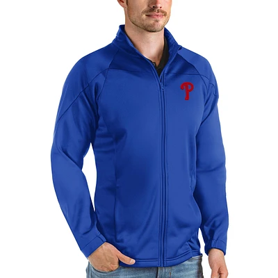 Men's Antigua Royal Philadelphia Phillies Links Full-Zip Golf Jacket