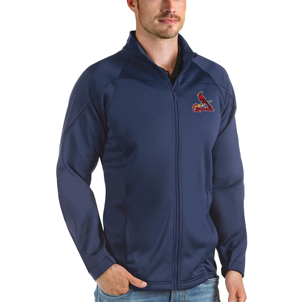 Men's Antigua Navy St. Louis Cardinals Links Full-Zip Golf Jacket