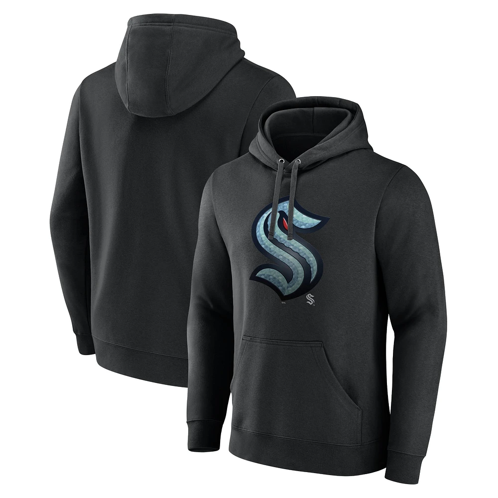 Men's Black Seattle Kraken Midnight Mascot Pullover Hoodie