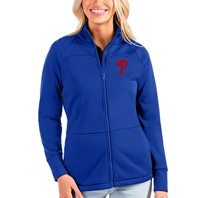 Women's Antigua Royal Philadelphia Phillies Links Full-Zip Golf Jacket