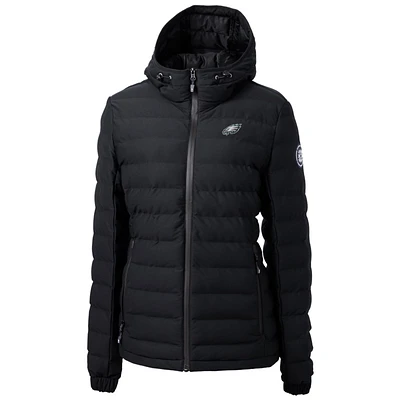 Women's Cutter & Buck Black Philadelphia Eagles Mission Ridge Repreve Full-Zip Puffer Jacket