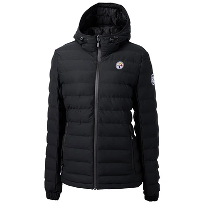 Women's Cutter & Buck Black Pittsburgh Steelers Mission Ridge Repreve Full-Zip Puffer Jacket