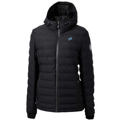 Women's Cutter & Buck Black Detroit Lions Mission Ridge Repreve Full-Zip Puffer Jacket