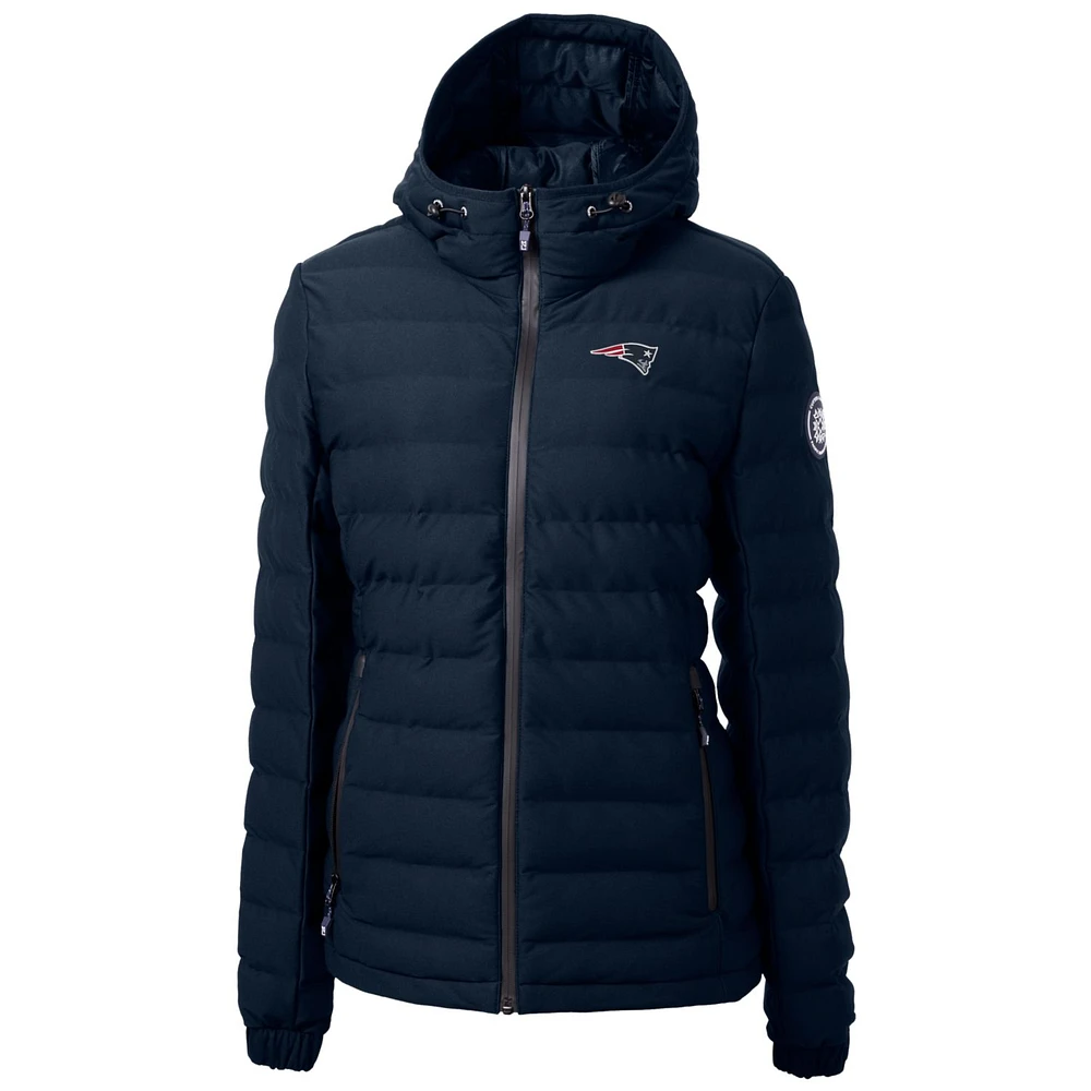 Women's Cutter & Buck Navy New England Patriots Mission Ridge Repreve Full-Zip Puffer Jacket