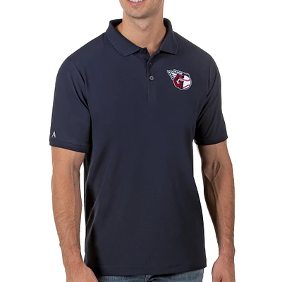 Men's Antigua Navy Cleveland Guardians Legacy Pique Polo
