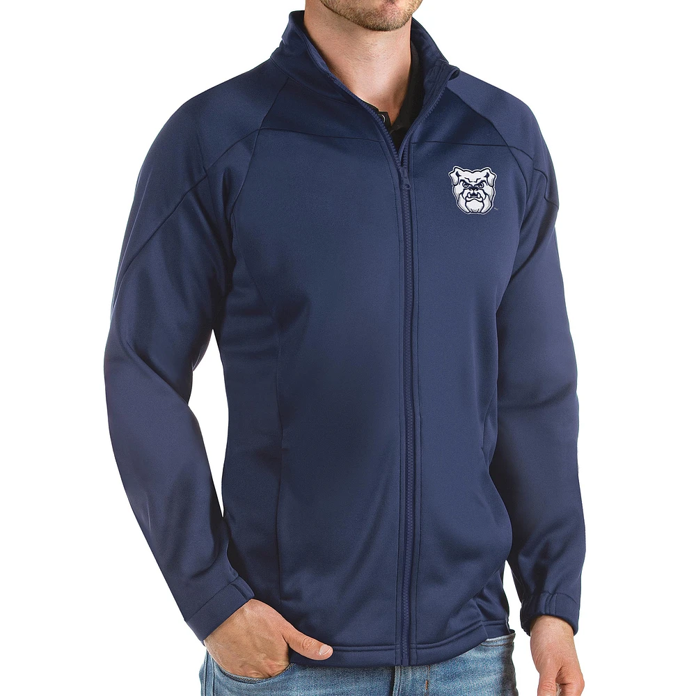 Men's Antigua Navy Butler Bulldogs Links Full-Zip Golf Jacket