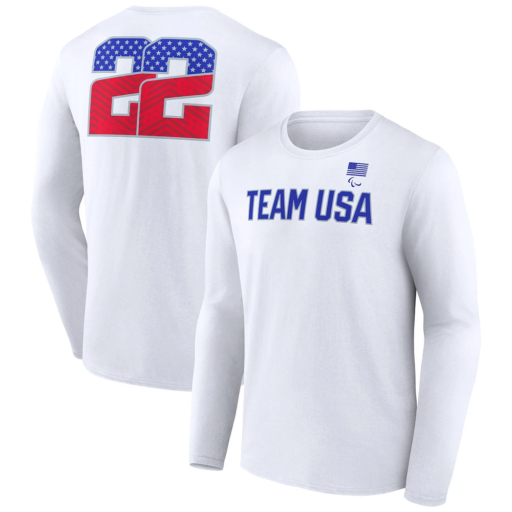 Men's White Team USA Paralympics Team Sport Long Sleeve T-Shirt