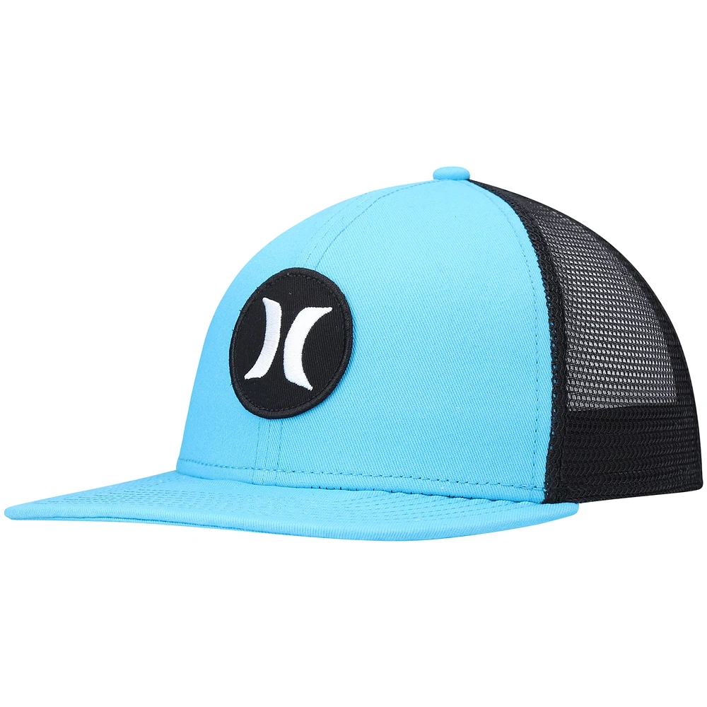 Men's Hurley Aqua Circle Trucker Snapback Hat