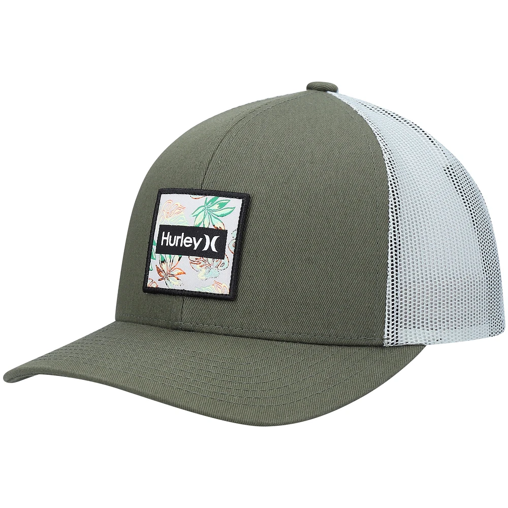 Men's Hurley Green Seacliff Trucker Snapback Hat