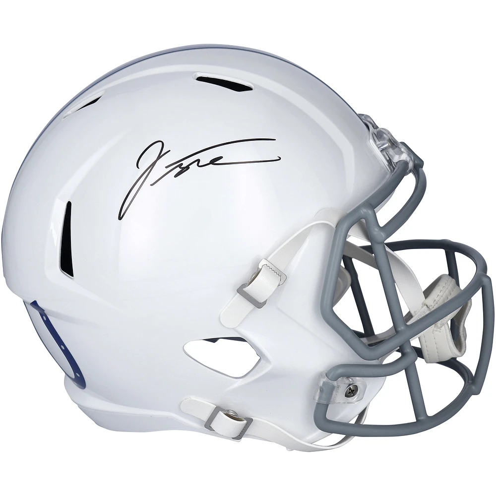 Jonathan Taylor Indianapolis Colts Autographed Riddell Logo Speed Replica Helmet