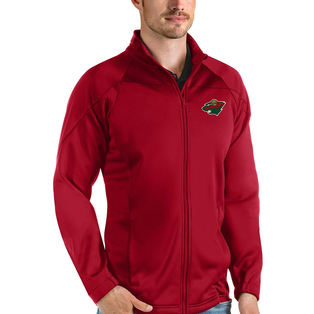 Men's Antigua Minnesota Wild Links Full-Zip Golf Jacket