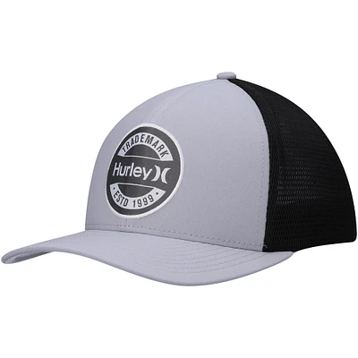 Men's Hurley Gray Charter Trucker Snapback Hat