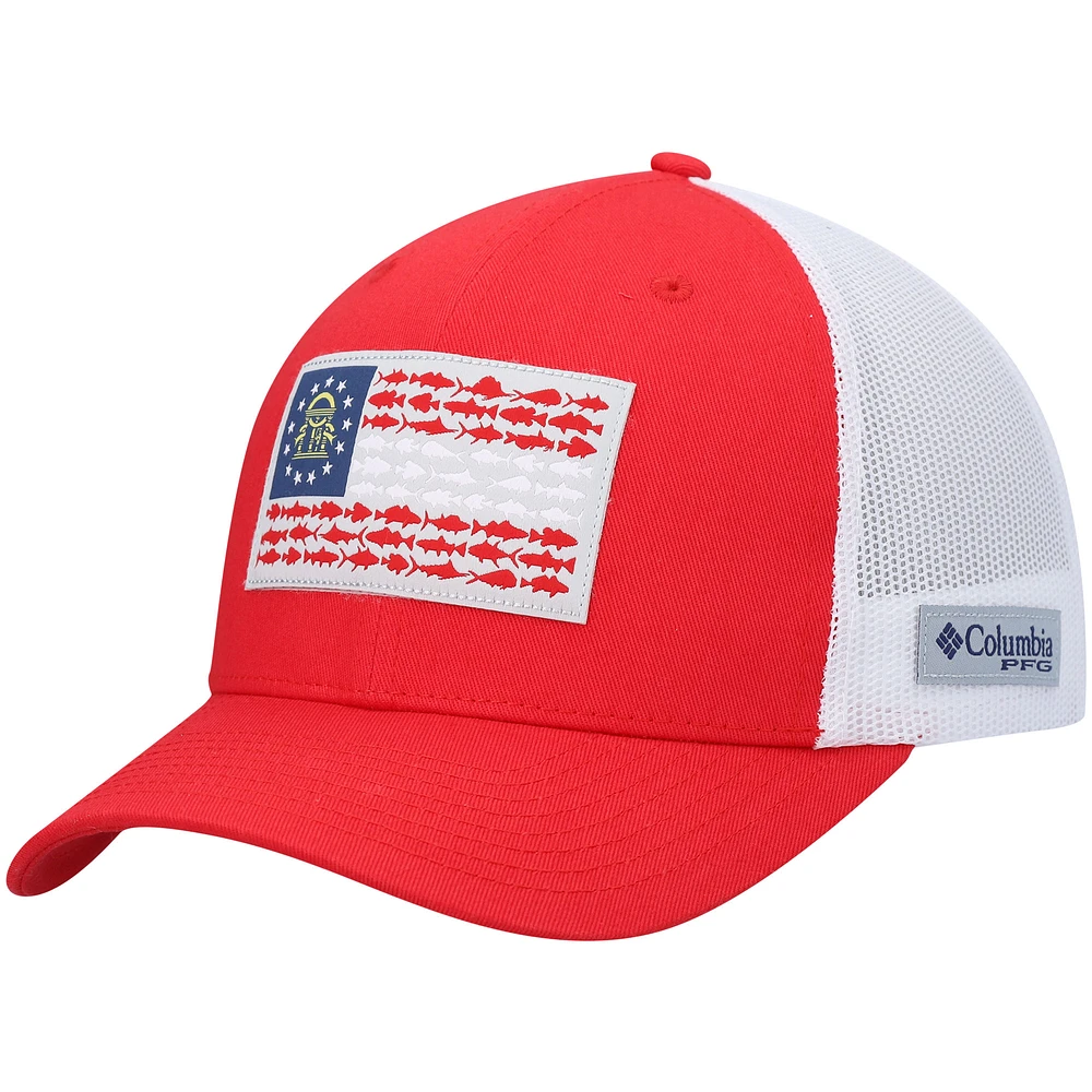 Men's Columbia PFG Fish Flag Mesh Trucker Snapback Hat
