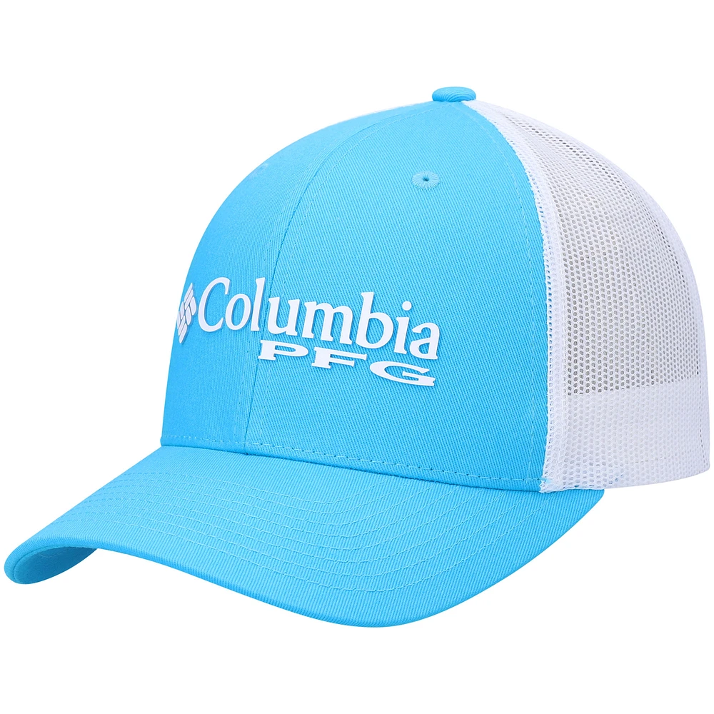 Women's Columbia Blue PFG Trucker Snapback Hat