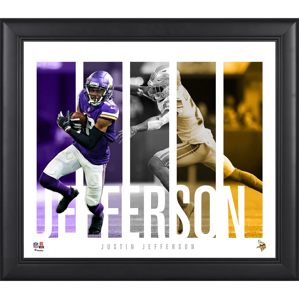 Justin Jefferson Minnesota Vikings Framed 15'' x 17'' Player Panel Collage