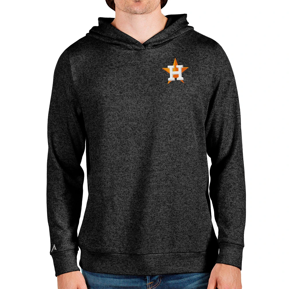 Men's Antigua Heathered Houston Astros Absolute Pullover Hoodie